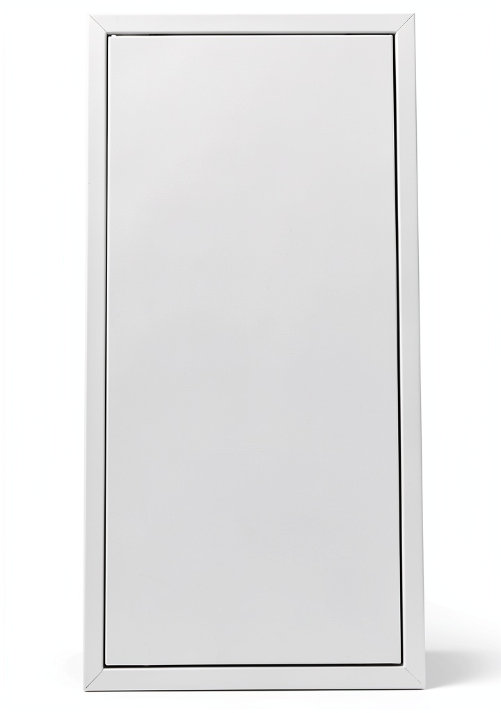 Installing White Steel Drywall Access Panel Fengze FZ1429 on a wooden desk