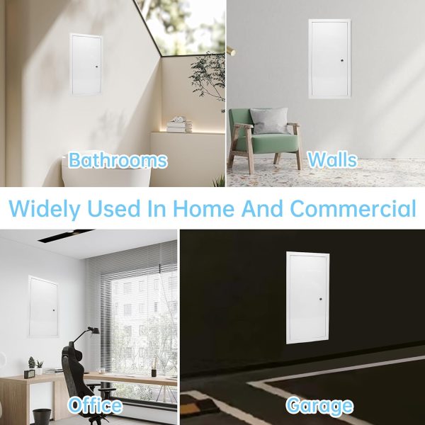 XSKLBZA Metal Access Door White Modern Easy Installation-5