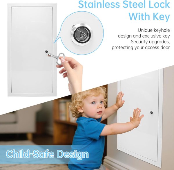 XSKLBZA Metal Access Door White Modern Easy Installation-3