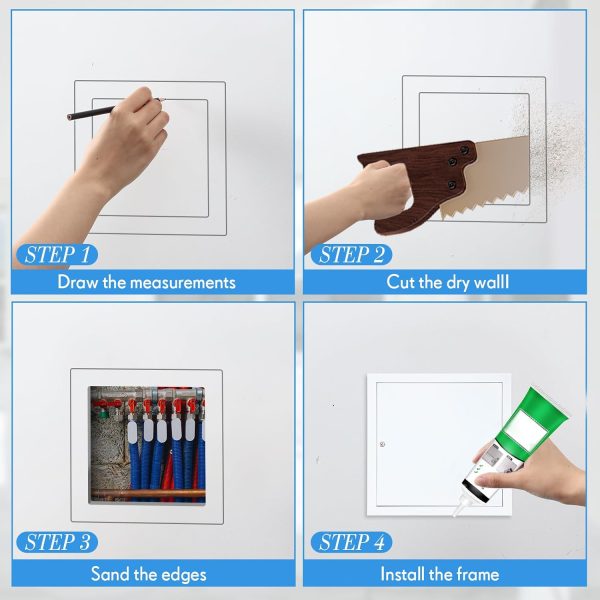 Gisafai Aluminum Access Panel Drywall Lock Design Indoor-7