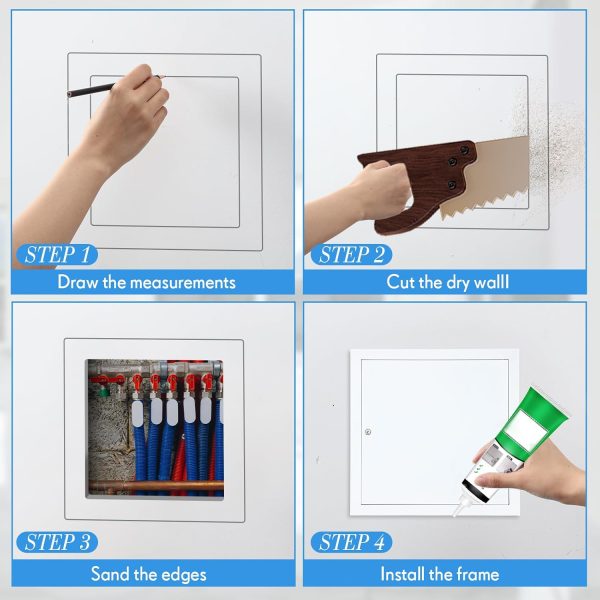 Gisafai Aluminum Access Panel Drywall Lock Design Indoor-3