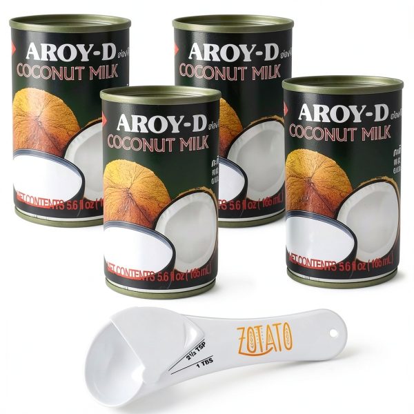 Aroy-D Coconut Milk 4-Can Pack Creamy DairyFree-0