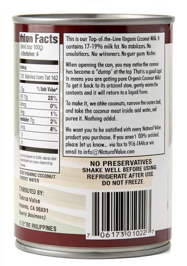 Natural Value Coconut Milk Beverage 13.5 ounce Pack of 12-2