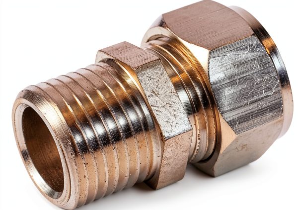 Maxline M8002 Straight Fitting 1/2-Inch Brass NPT Thread Adapter-0