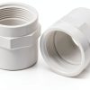 2 Pcs 1-1/2 Inch Female Thread PVC Fittings Gabrella Threaded Coupling-3