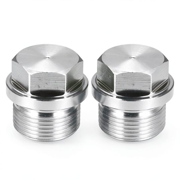 Stainless Steel M18 x 1.5 Plug Outer Hex Head Metaland Fit 2 Pack-0