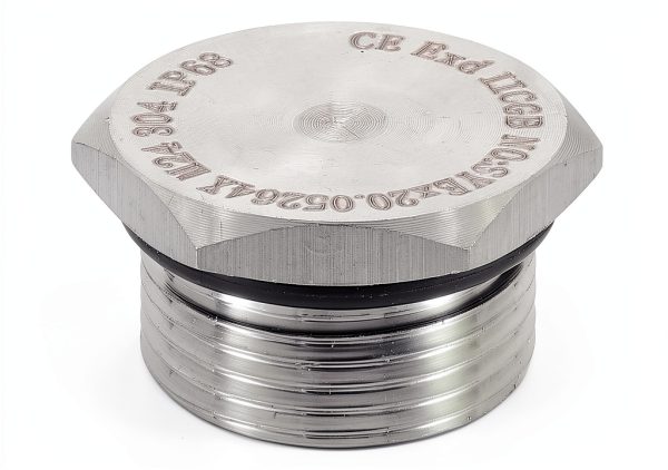 HARFINGTON 304 Stainless Steel Pipe Plug M24x1.5 Hex Cap-0