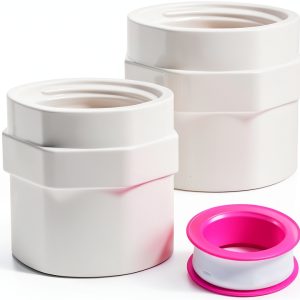 2 Pcs 1-1/2 Inch Female Thread PVC Fittings Gabrella Threaded Coupling-0