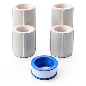 12pcs 1/2Inch Female to Female Threaded PVC Pipe Fittings White-0