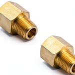 Brass Thread Adapter FloFlex 3/8 BSPT Male to 3/8 NPT Female-0