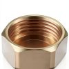 6PCS Brass 1/2 Inch NPT Caps with Silicone Rings Gold Hex Fittings-1