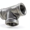 heyous 304 stainless steel 1/2 inch NPT Tee Pipe Fitting-0
